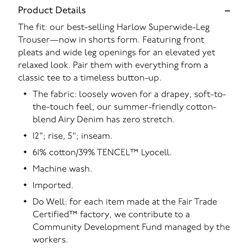 Madewell Harlow Superwide Blue Jean Shorts - Picture 6 of 6